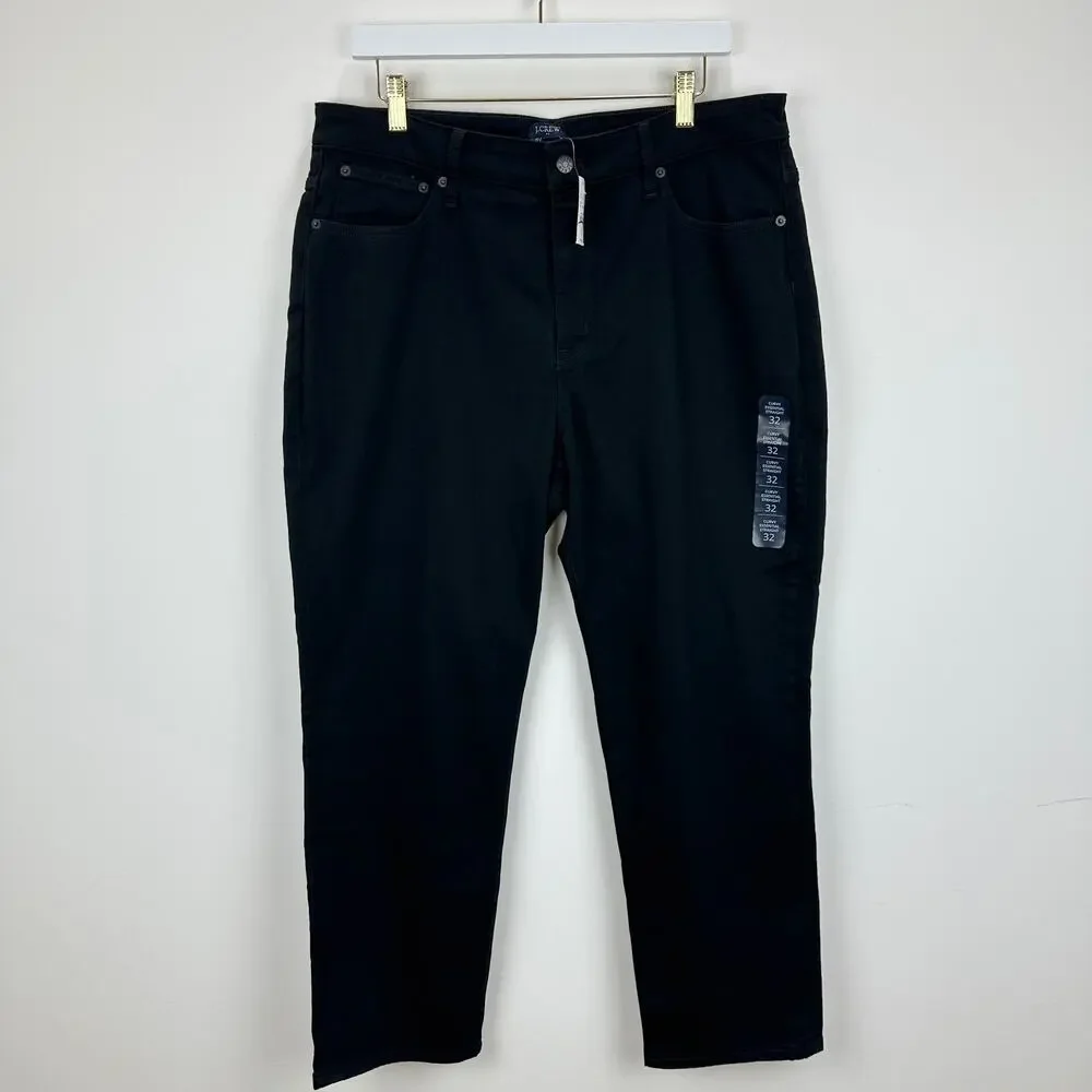J.Crew Curvy Essential Straight Black Jean All Day Stretch Womens US 32 NWT - Picture 5 of 14